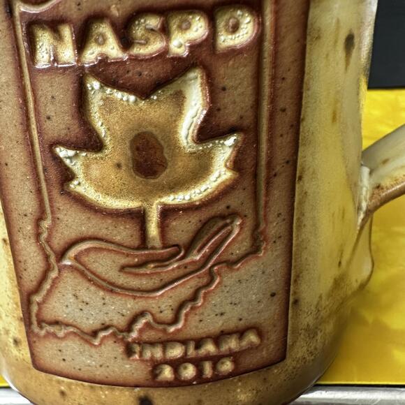 Ball State University NASPD Indiana 2016 Ceramic Mug Stoneware Rustic 4" - Picture 8 of 8